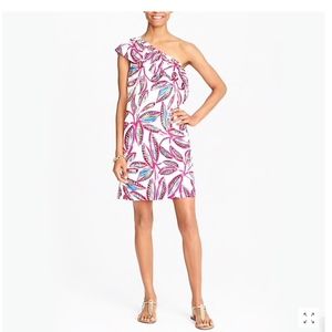 NWT J. crew One-shoulder dress in floral print S